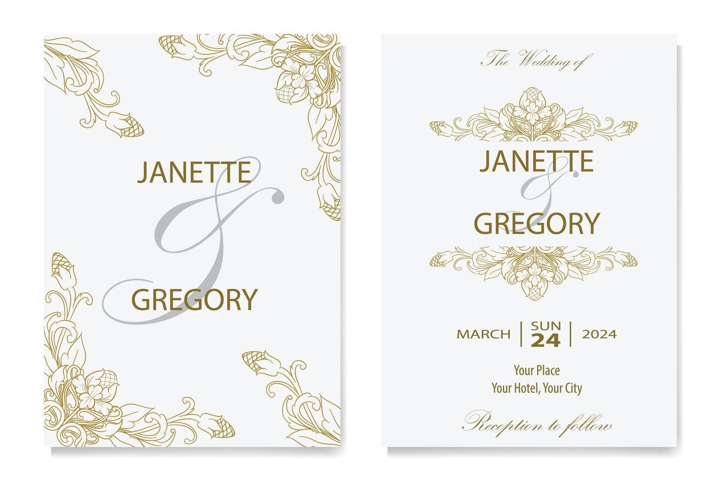 The Blooms Greenery Floral Foliage Ornament Corner Text Separator Elegance Frame for Invitations vector