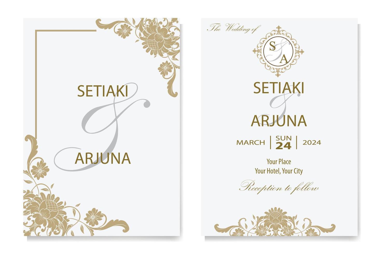The Blooms Greenery Floral Foliage Ornament Corner Text Separator Elegance Frame for Invitations vector