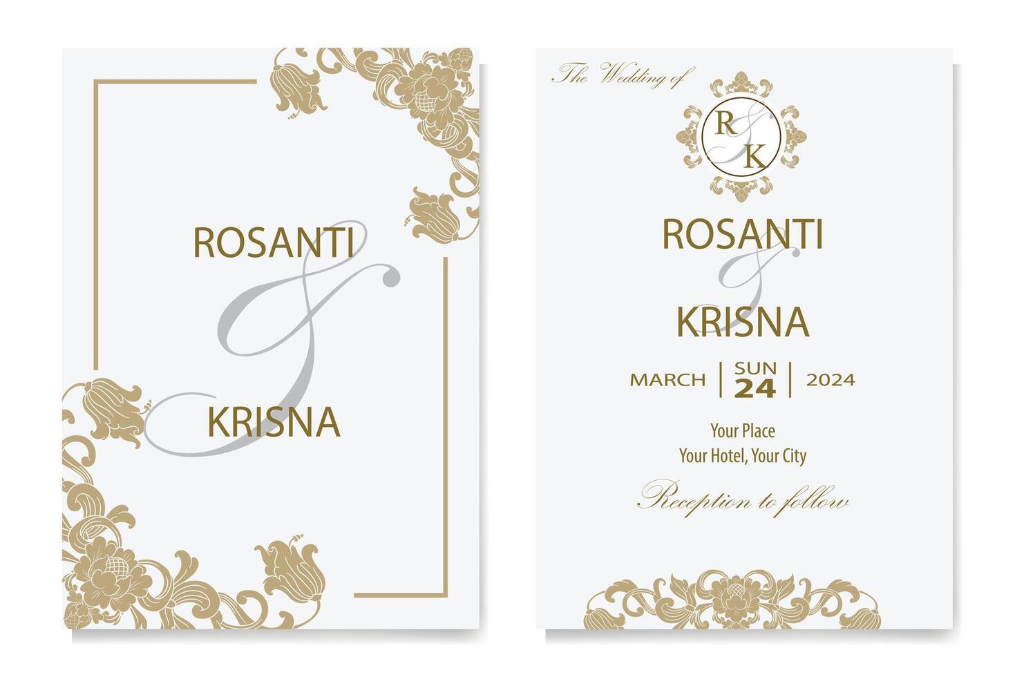 The Blooms Greenery Floral Foliage Ornament Corner Text Separator Elegance Frame for Invitations vector
