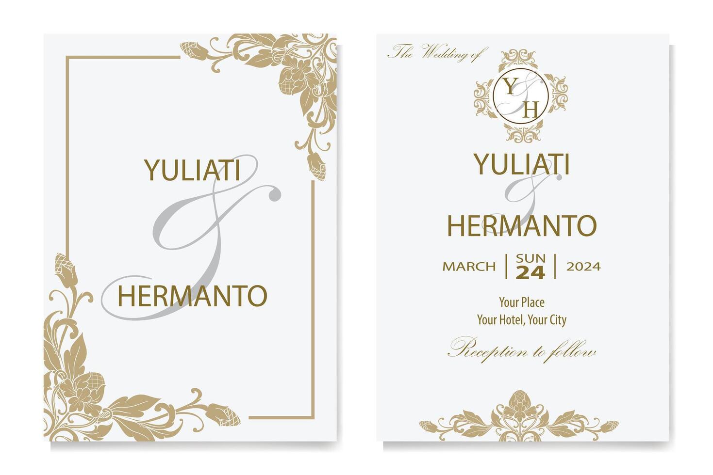 The Blooms Greenery Floral Foliage Ornament Corner Text Separator Elegance Frame for Invitations vector