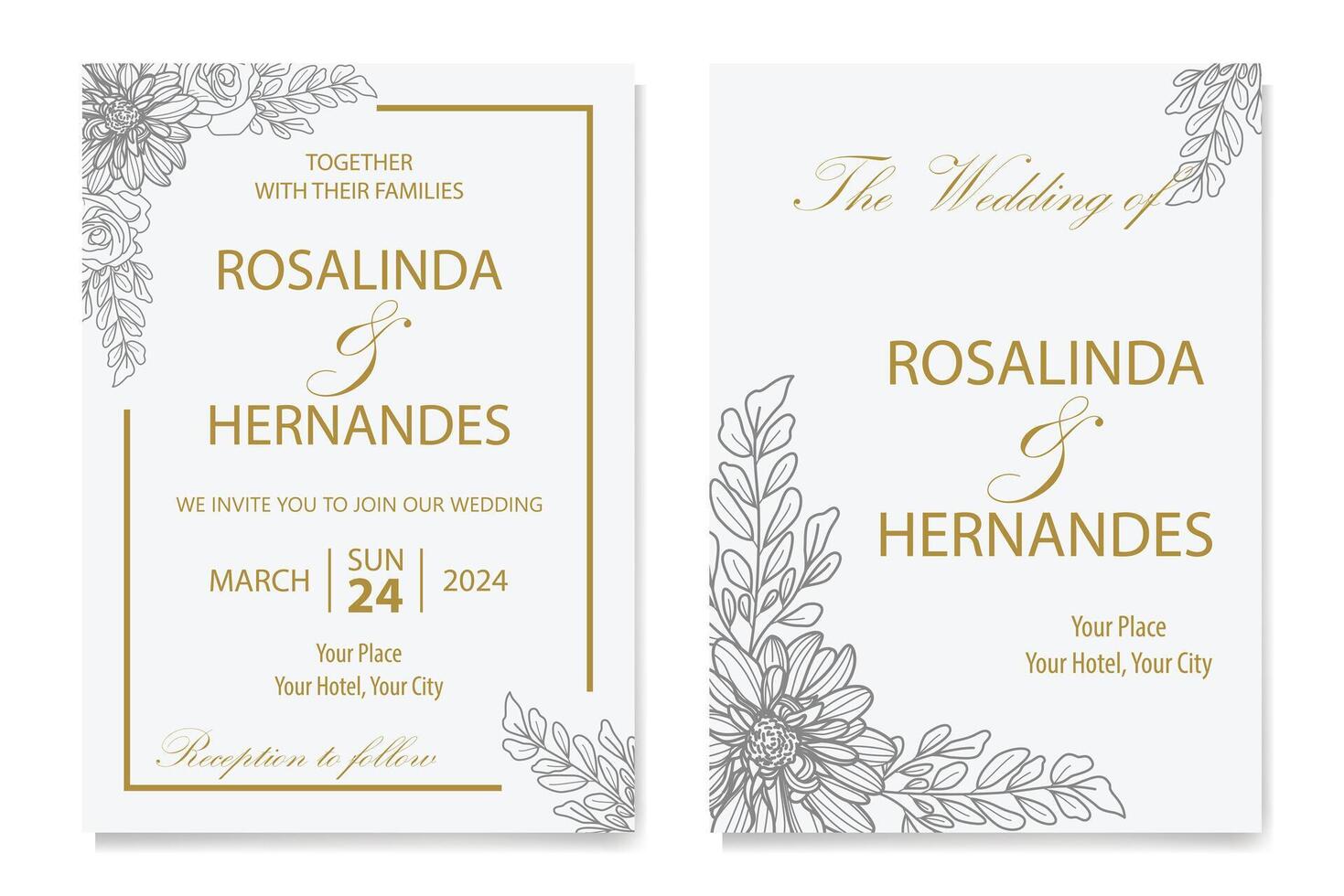 The Blooms Greenery Floral Foliage Ornament Corner Text Separator Elegance Frame for Invitations vector