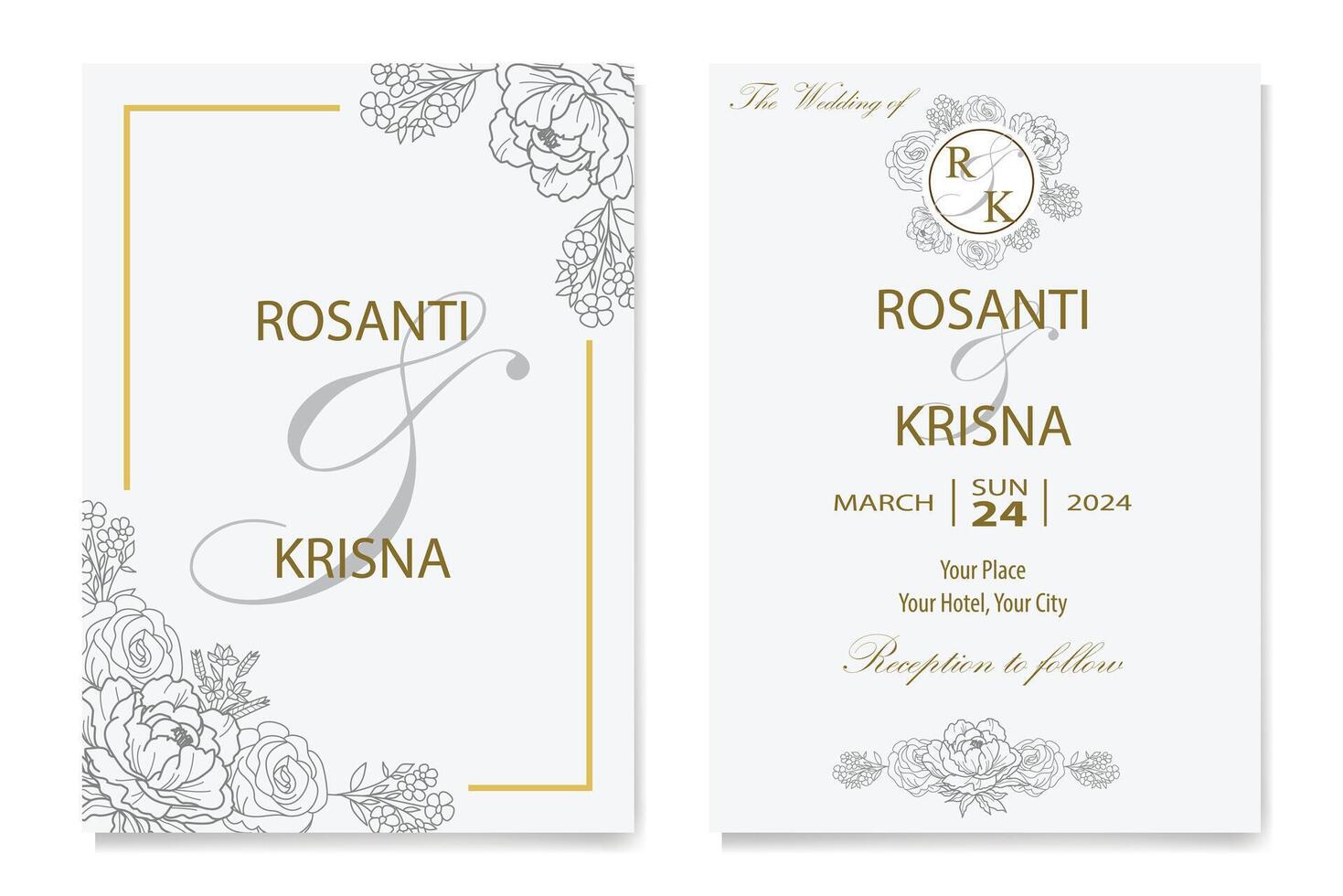 The Blooms Greenery Floral Foliage Ornament Corner Text Separator Elegance Frame for Invitations vector