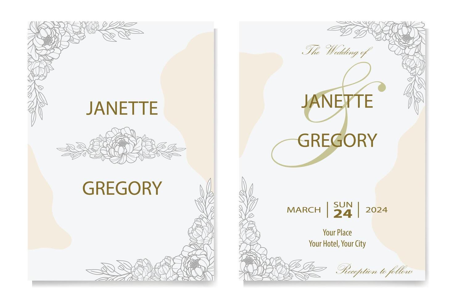 The Blooms Greenery Floral Foliage Ornament Corner Text Separator Elegance Frame for Invitations vector