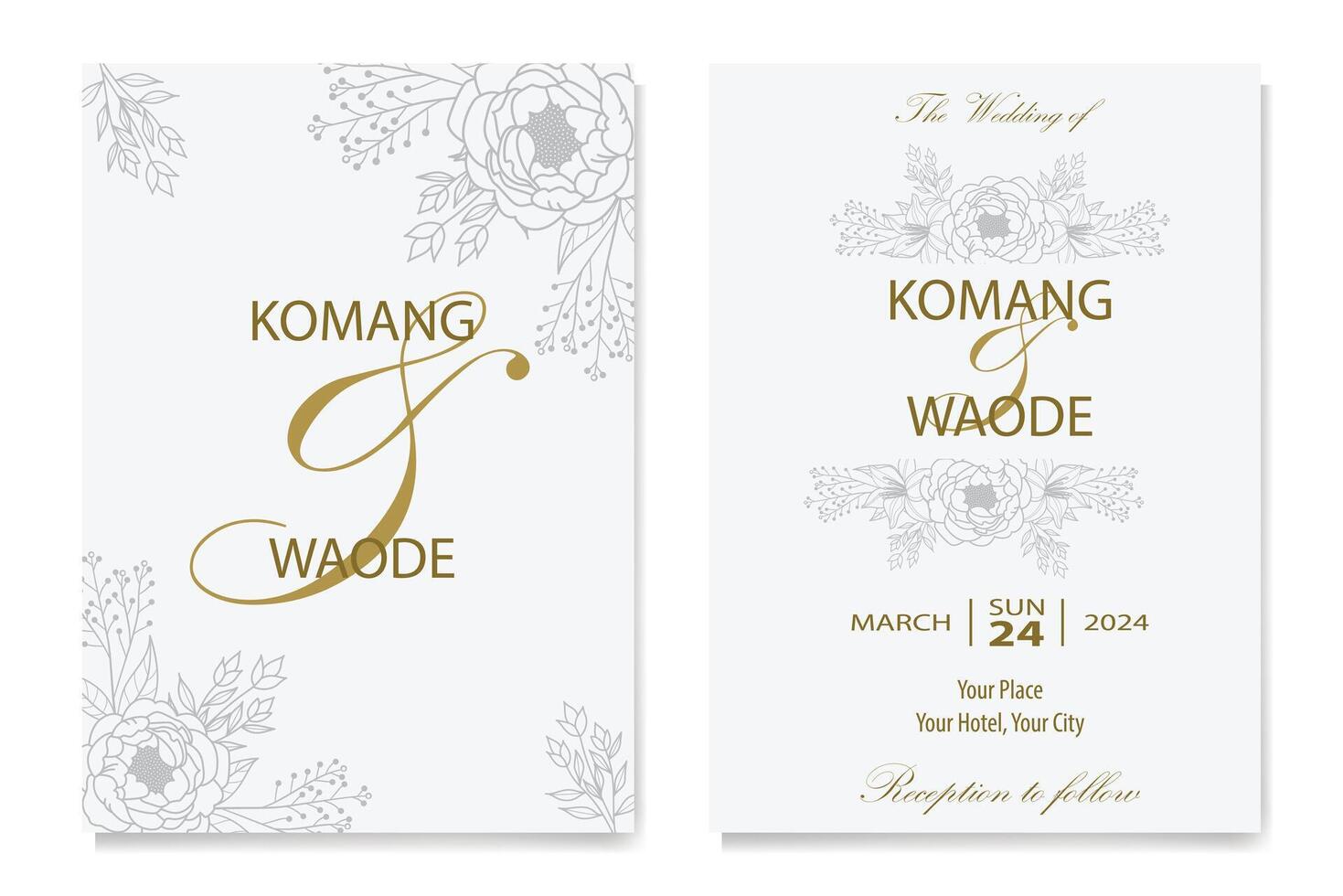 The Blooms Greenery Floral Foliage Ornament Corner Text Separator Elegance Frame for Invitations vector