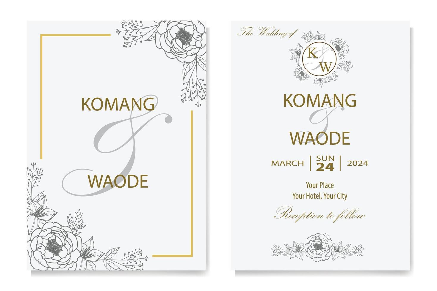 The Blooms Greenery Floral Foliage Ornament Corner Text Separator Elegance Frame for Invitations vector