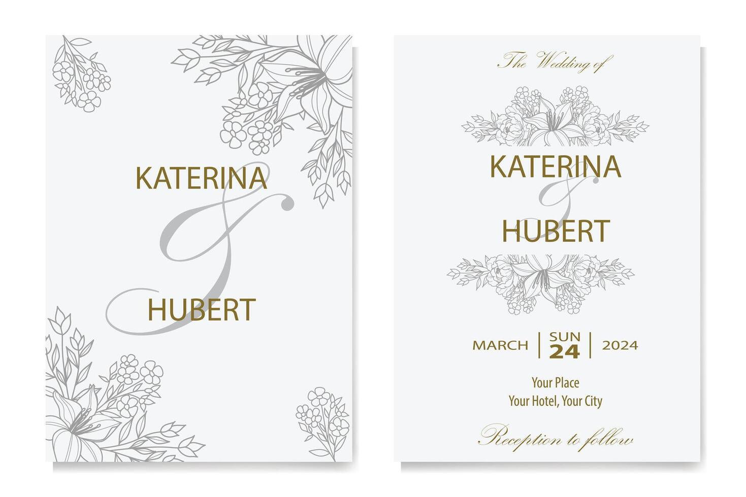 The Blooms Greenery Floral Foliage Ornament Corner Text Separator Elegance Frame for Invitations vector