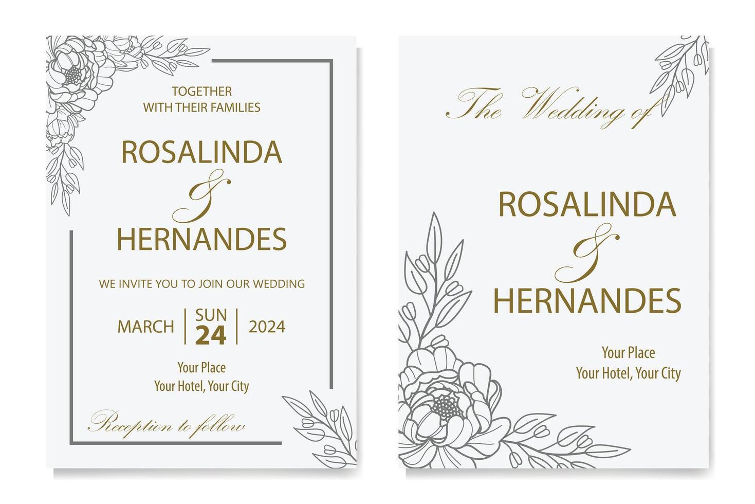 The Blooms Greenery Floral Foliage Ornament Corner Text Separator Elegance Frame for Invitations vector
