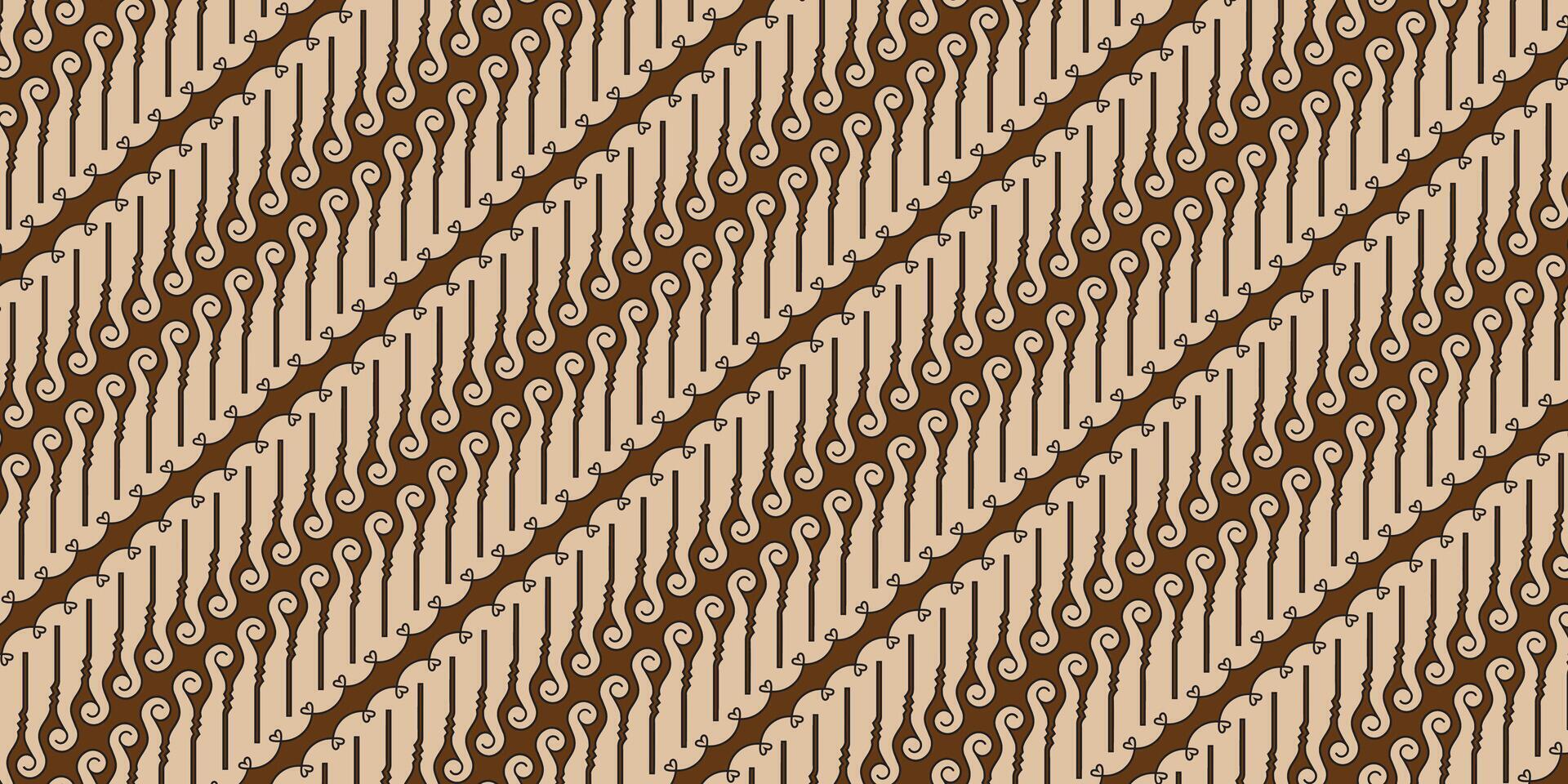 Batik parang brown color illustration for background design, wallpaper, backdrop, banner and textile design. vector