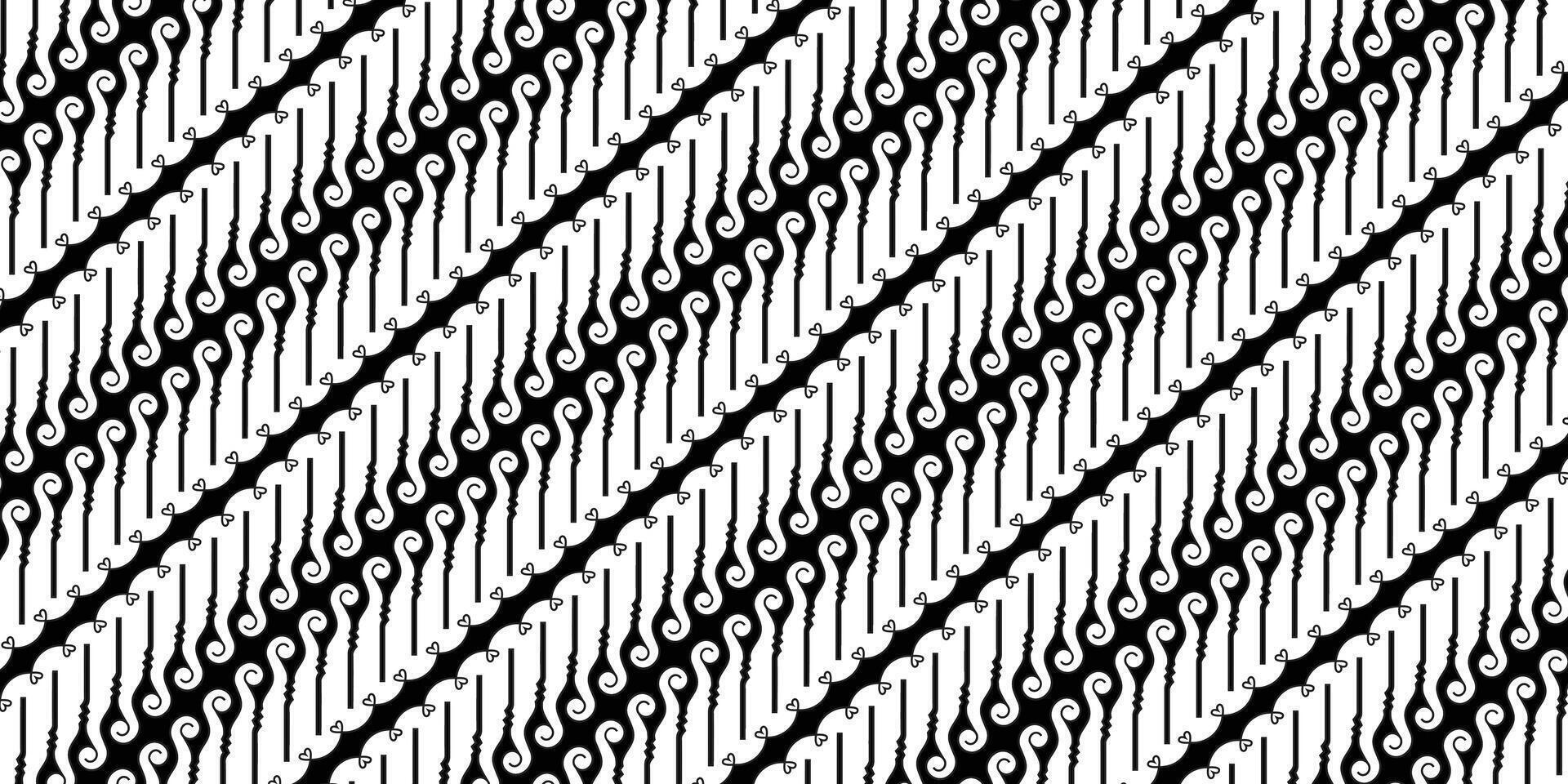 Batik parang line style illustration for background design, wallpaper, backdrop, banner and clothes design. vector