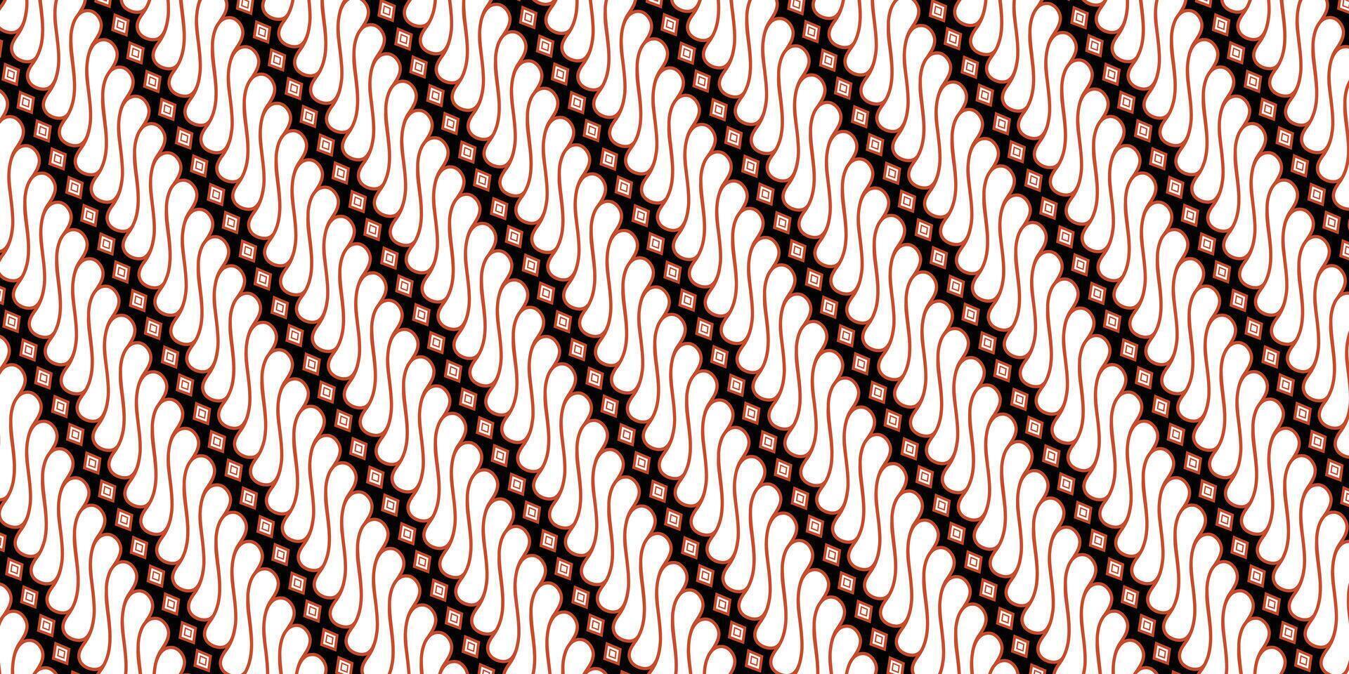 Batik parang design illustration for wallpaper, background and javanese clothes design. vector