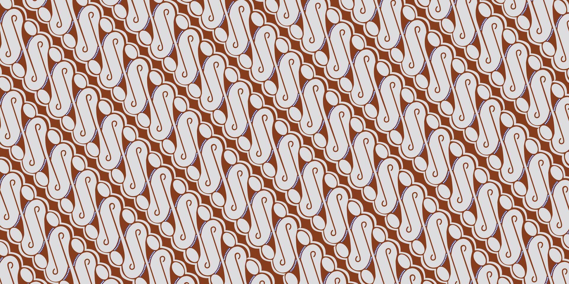 Batik parang barong style illustration for background design, wallpaper, banner, textile design. vector