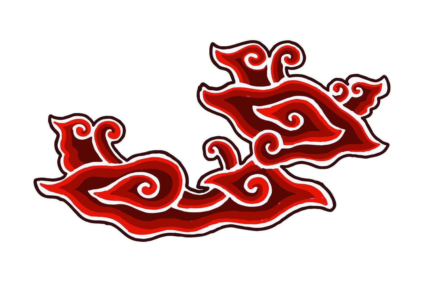 Mega mendung Batik Pattern, Cirebon, Indonesia vector