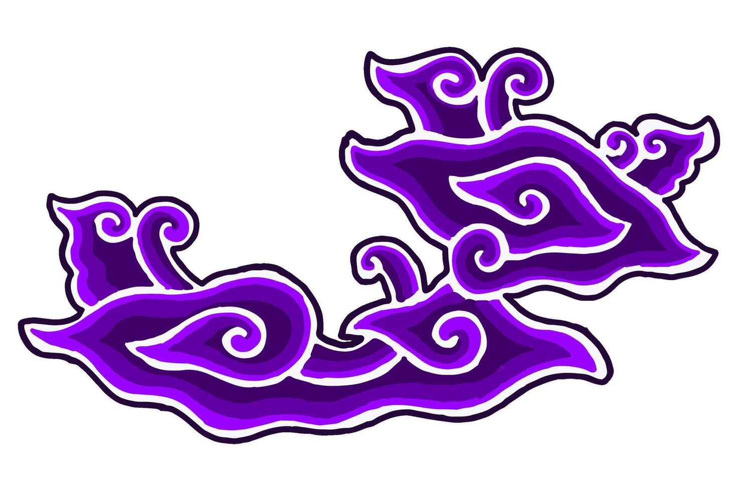 Mega mendung Batik Pattern, Cirebon, Indonesia vector