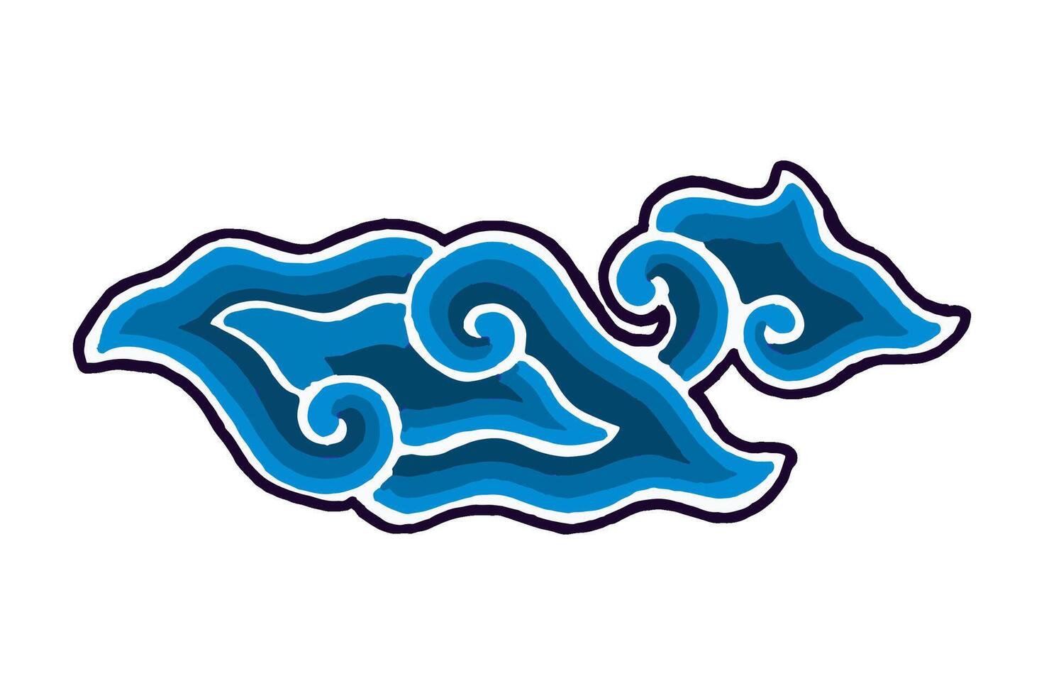 Mega mendung Batik Pattern, Cirebon, Indonesia vector