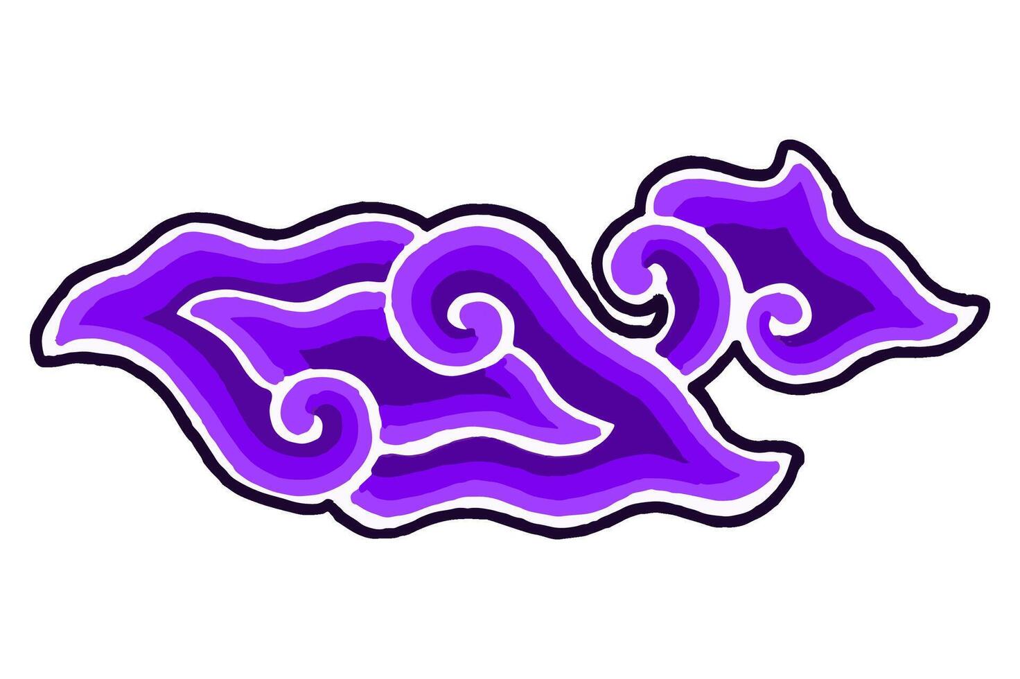 Mega mendung Batik Pattern, Cirebon, Indonesia vector