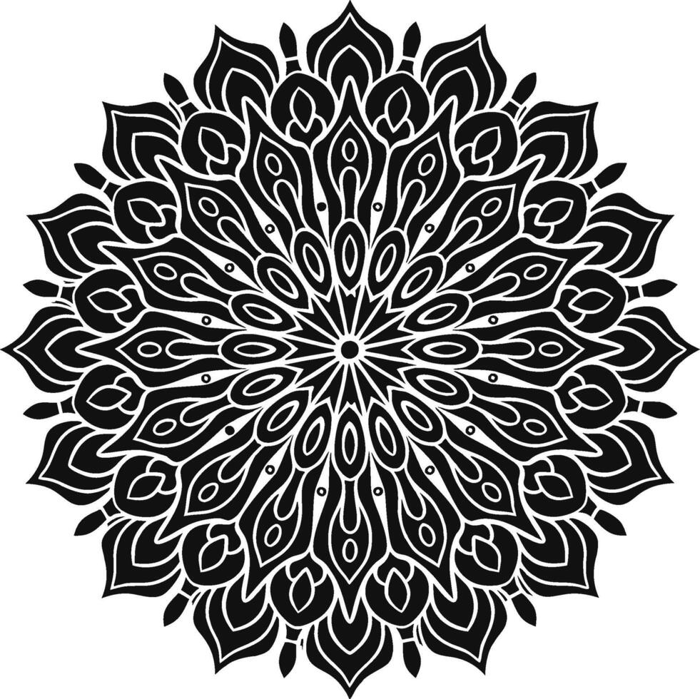 Simple mandala design for coloring. beautiful mandala art for coloring book, mandala design. vector
