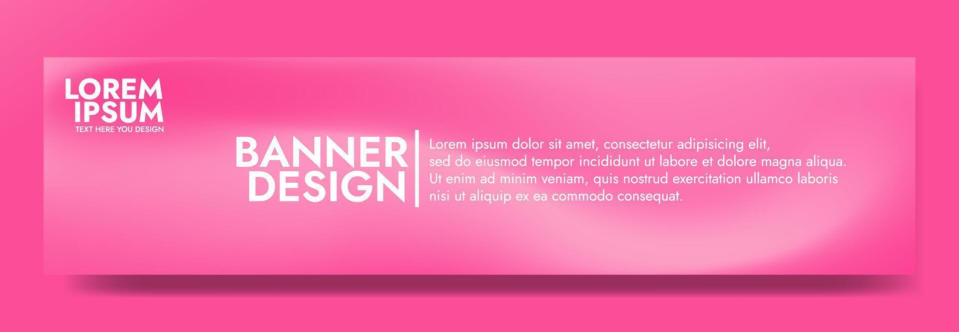 Gradient blurred banner in shades of pink. Ideal for web banners, social media posts, or any design project that requires a calming backdrop vector