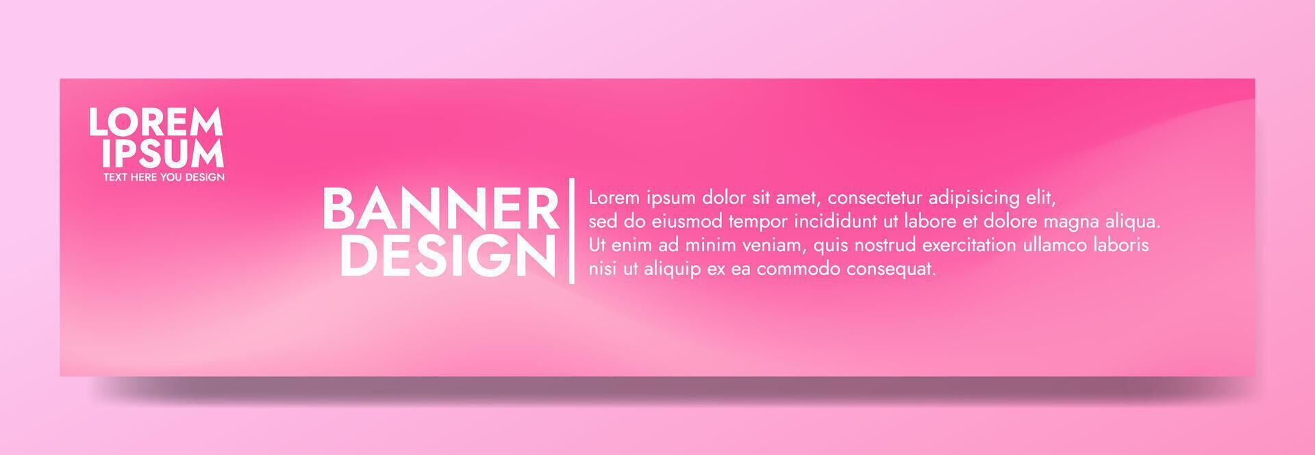 Gradient blurred banner in shades of pink. Ideal for web banners, social media posts, or any design project that requires a calming backdrop vector