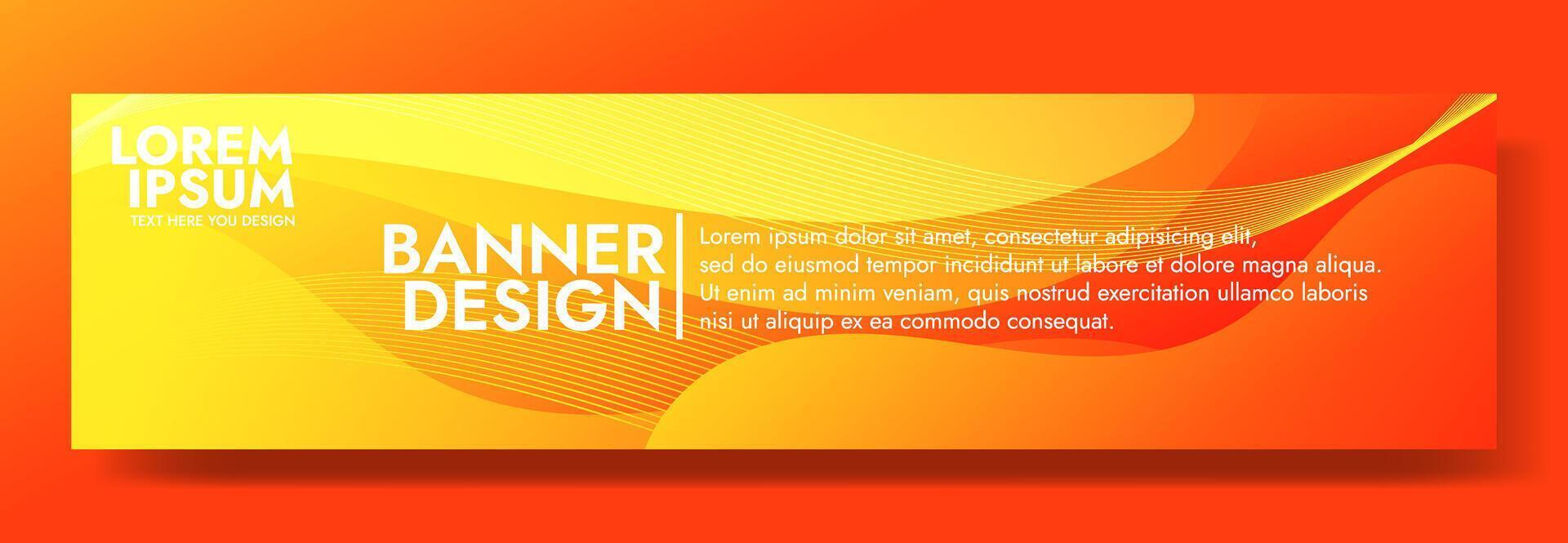 Gradient blurred banner in shades of orange and yellow. Ideal for web banners, social media posts, or any design project that requires a calming backdrop vector