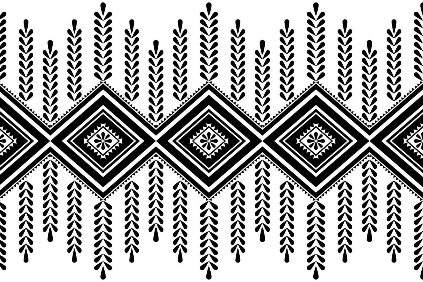 Geometric seamless pattern abstract black and white. Ethnic ornamental vector