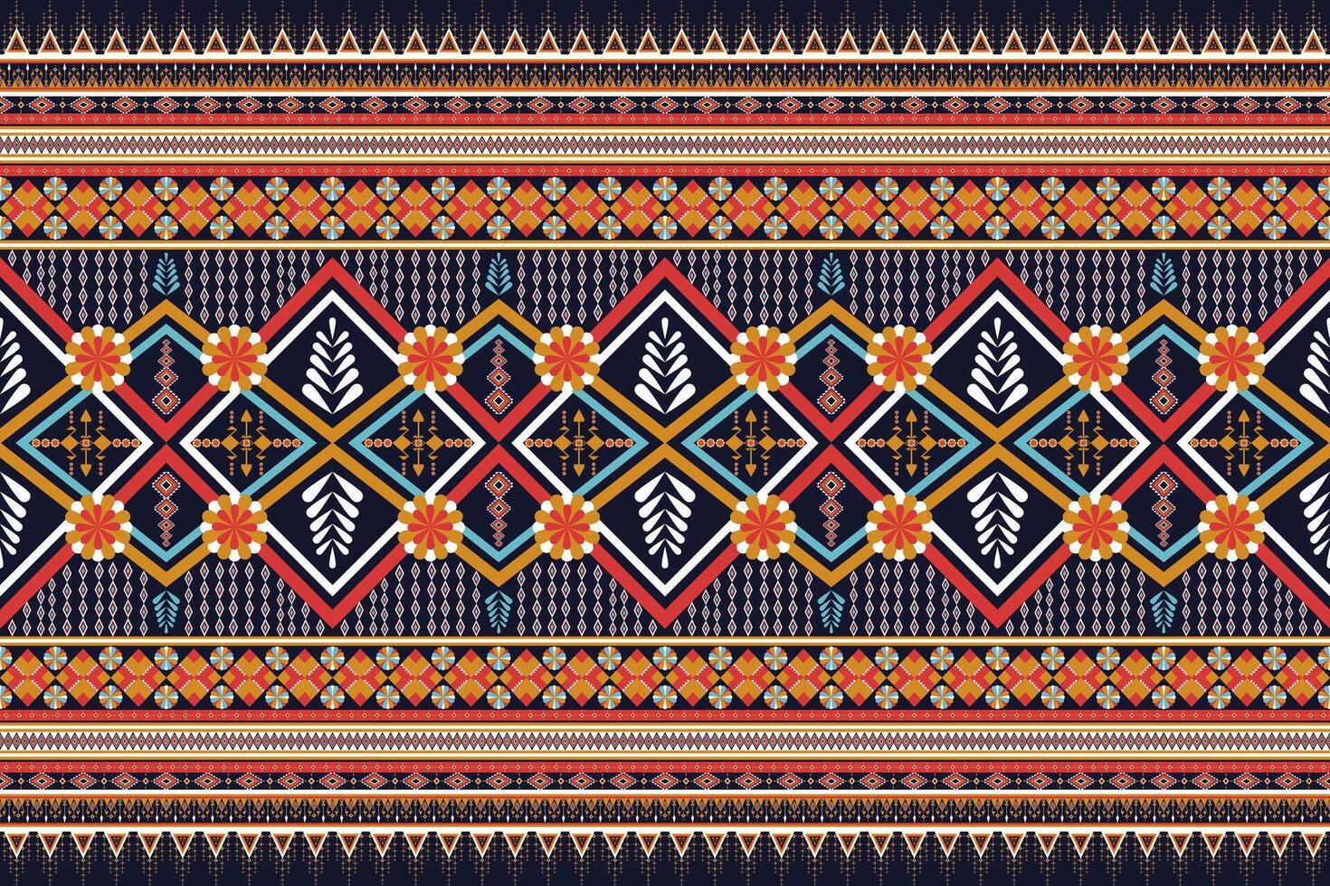 Bright color geometric ethnic pattern traditional abstract tribal vector