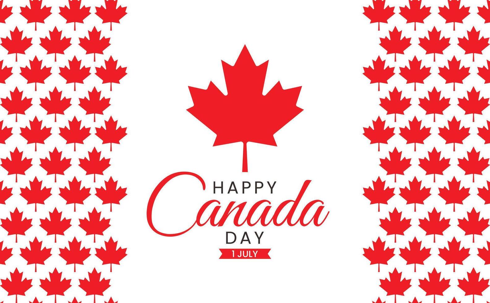 background design of happy canada day with minimalist and modern maple pattern. for decoration, banner, advertising, website, poster, background, card, campaign, brochure, and many more vector