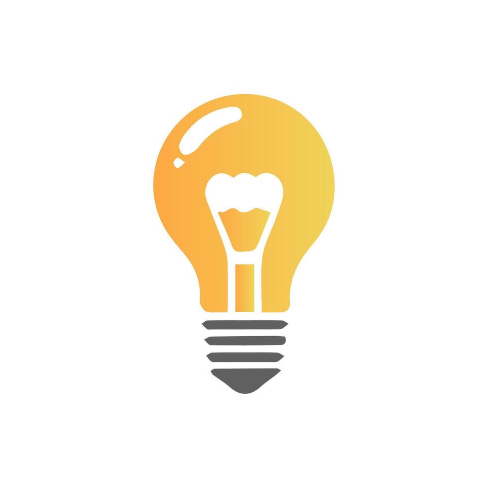 light bulb icon art vector