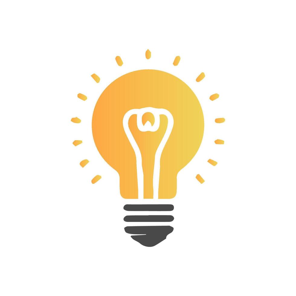 light bulb icon art vector