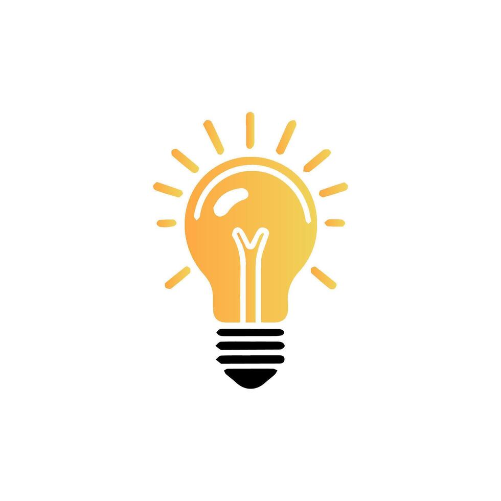light bulb icon art vector