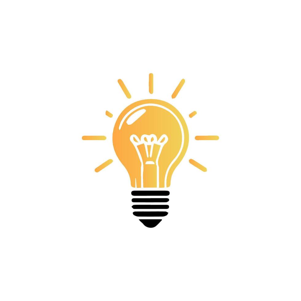 light bulb icon art vector