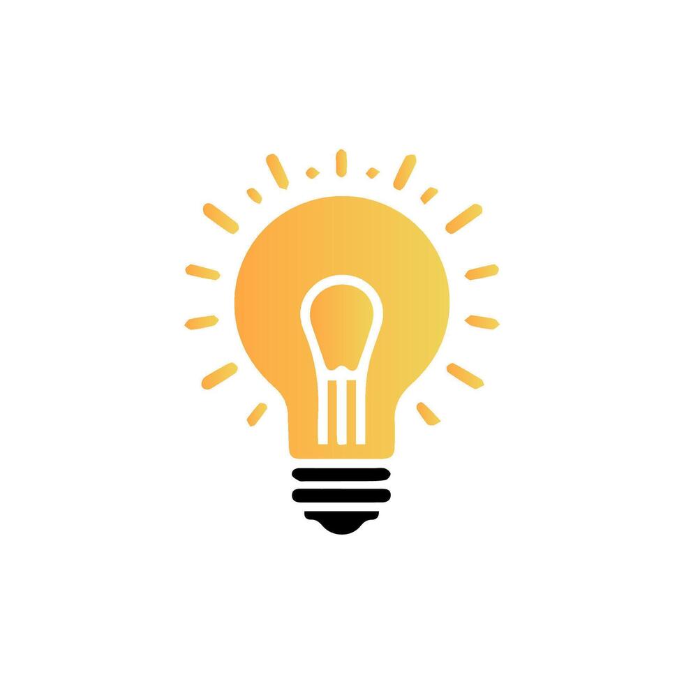 light bulb icon art vector