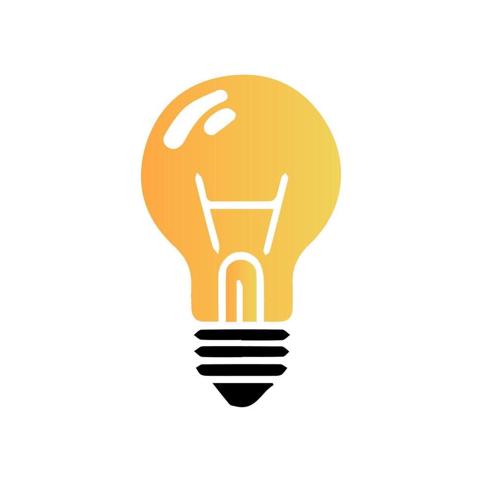 light bulb icon art vector