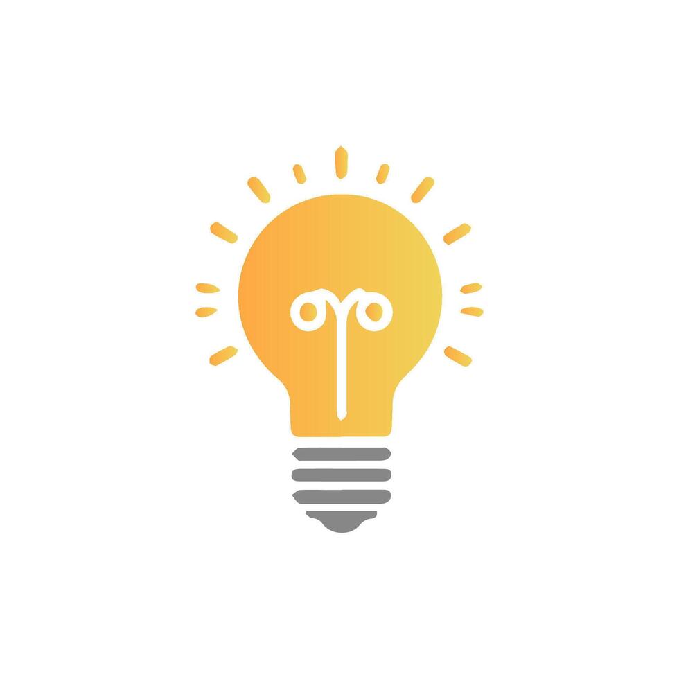 light bulb icon art vector
