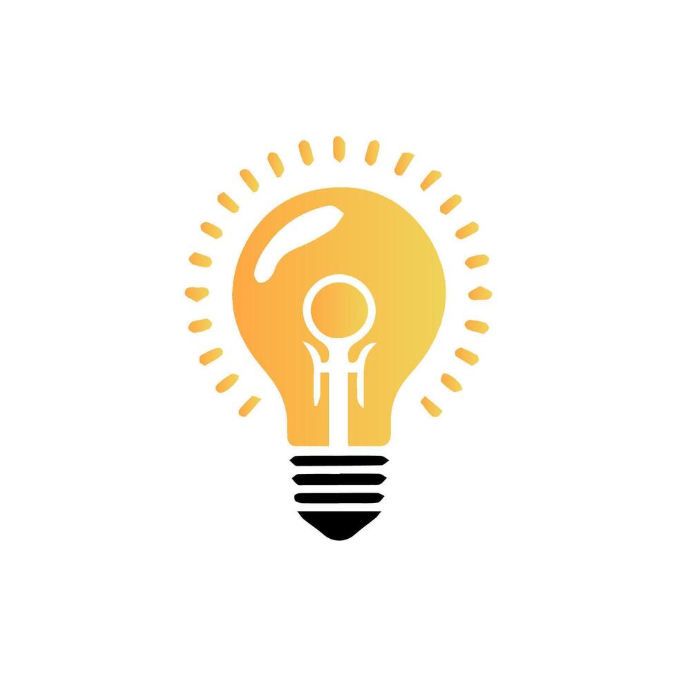 light bulb icon art vector