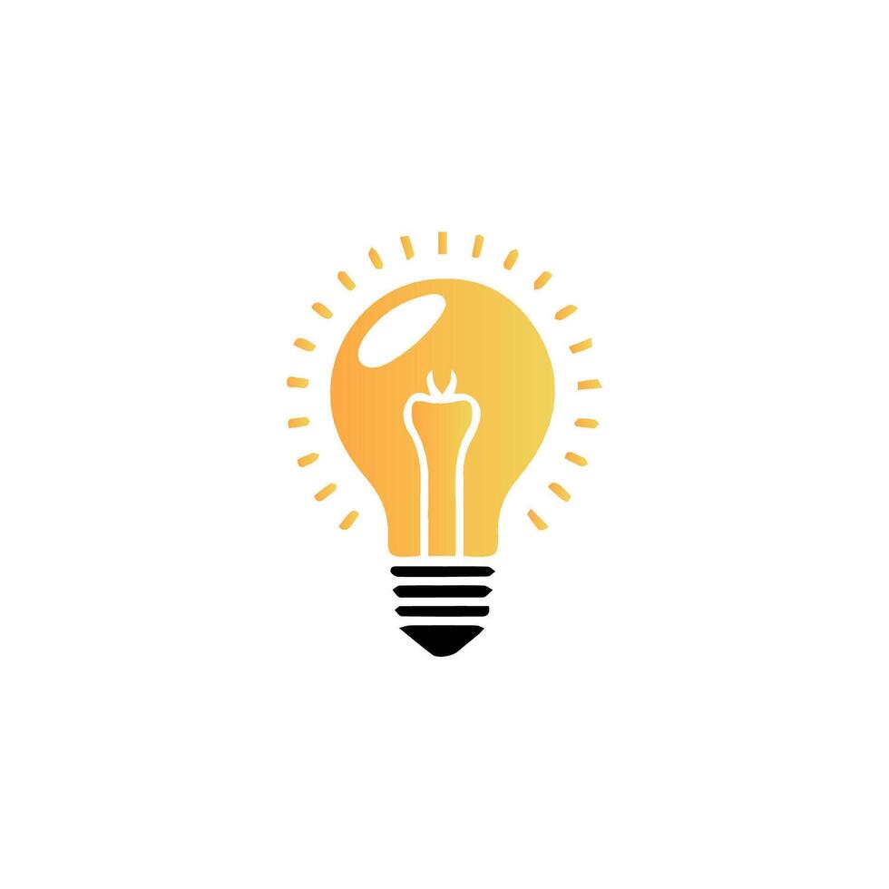 light bulb icon art vector