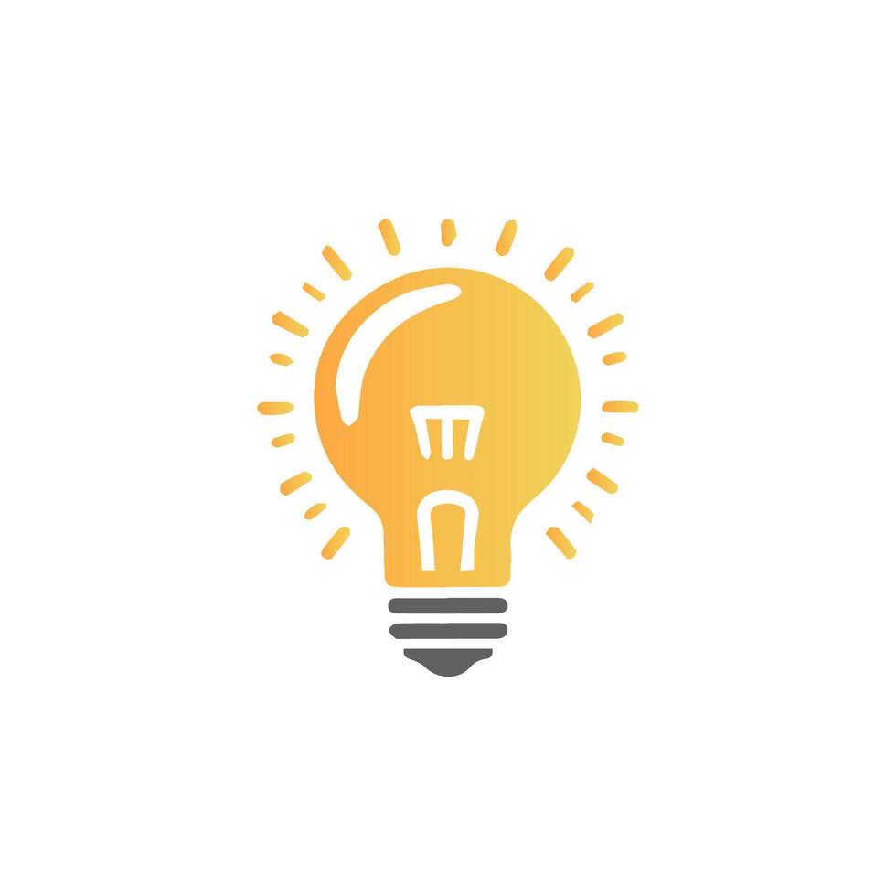 light bulb icon art vector
