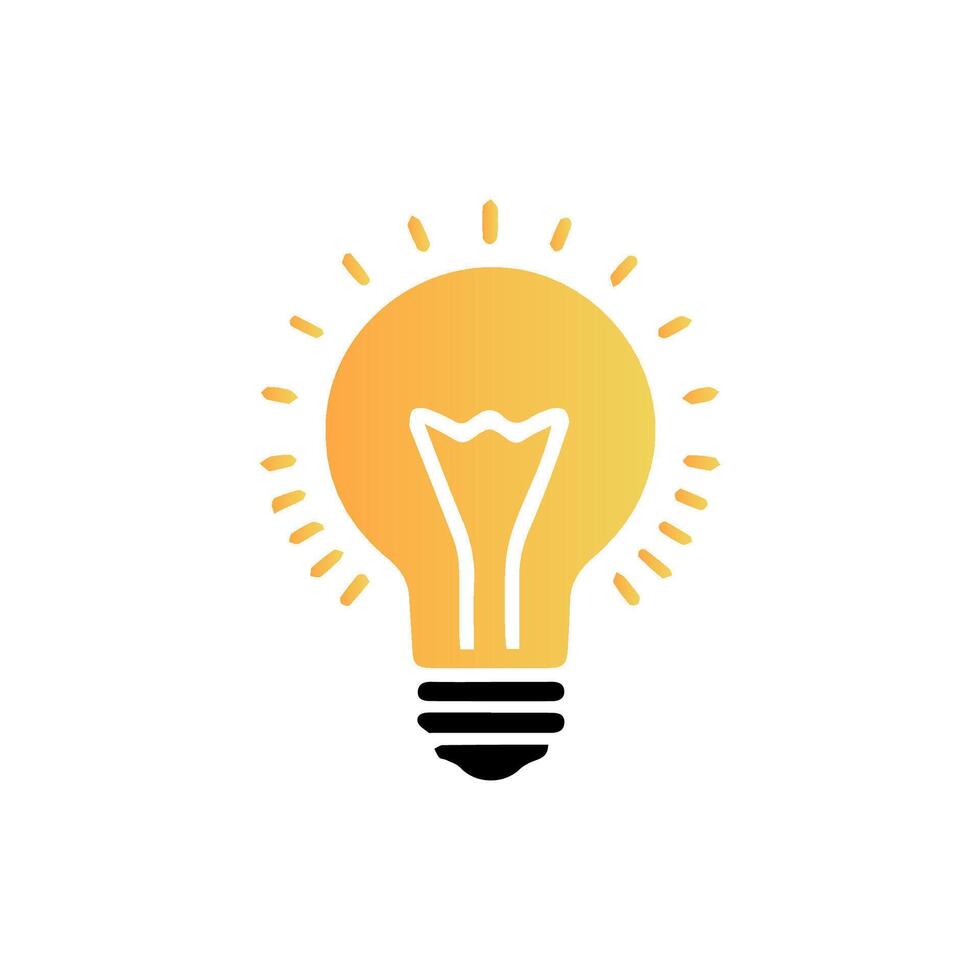 light bulb icon art vector