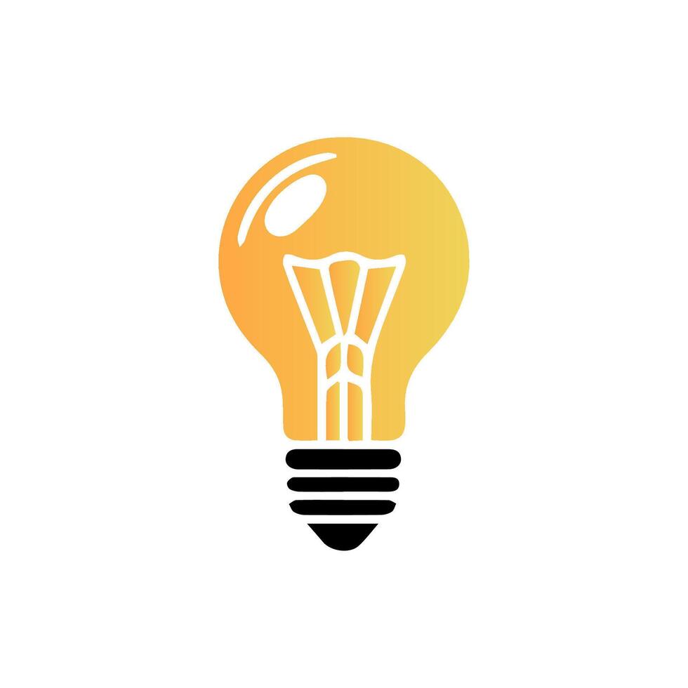 light bulb icon art vector