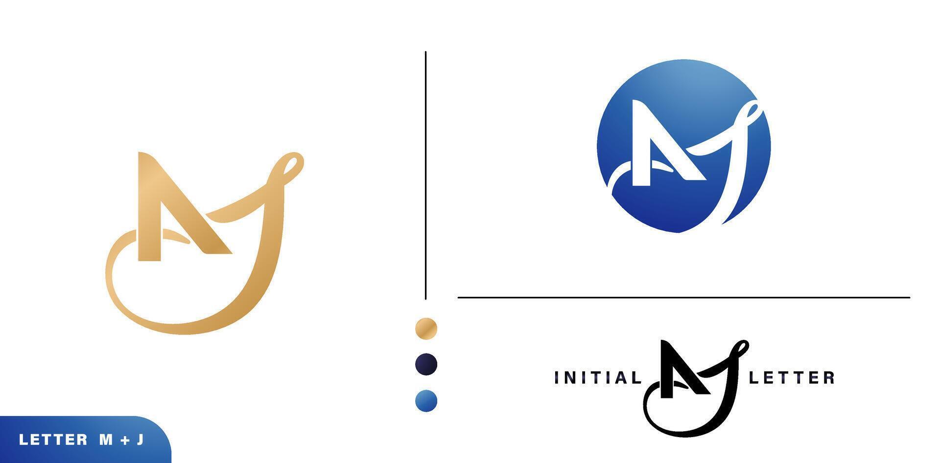 MJ initial letters monogram logo isolated white backgrounds for business cards elements, branding company identity, advertisement materials golden foil, collages prints, ads campaigns, wedding invites vector