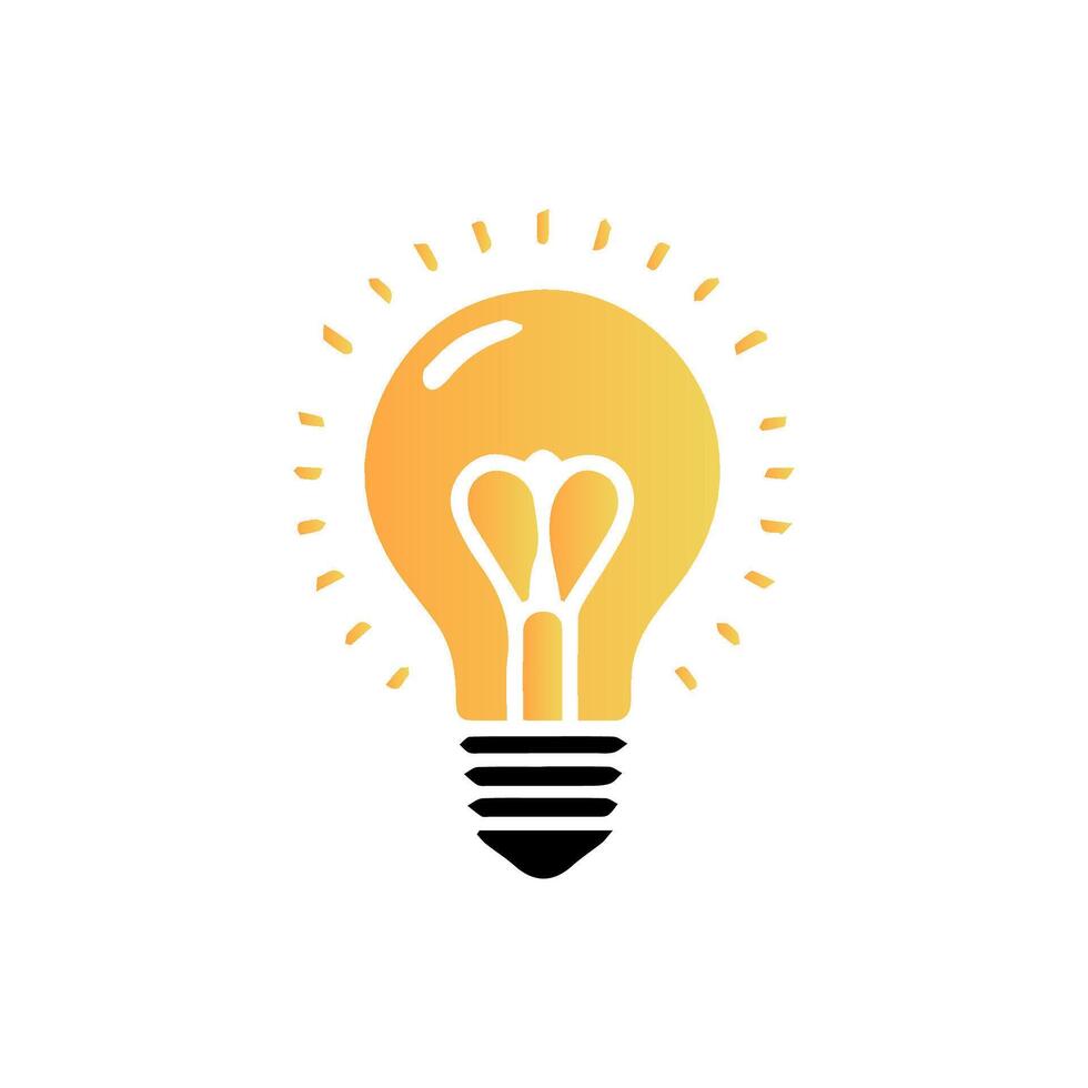 light bulb icon art vector