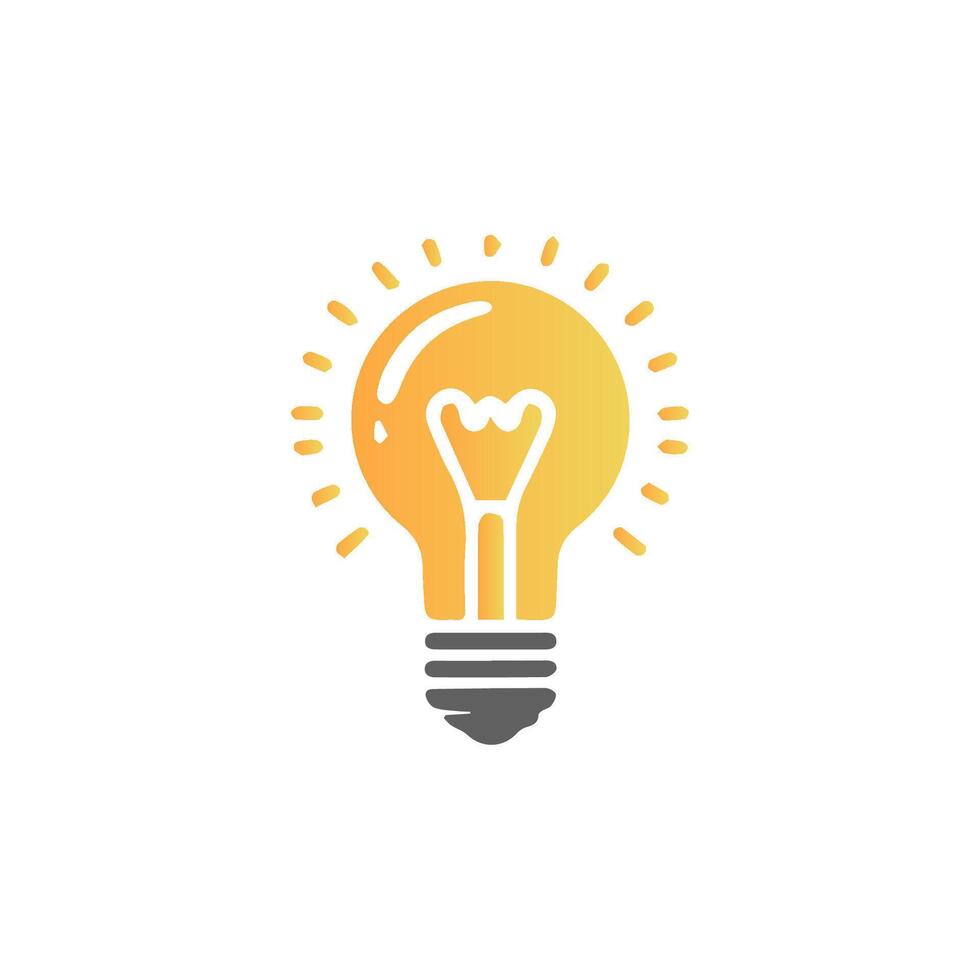 light bulb icon art vector