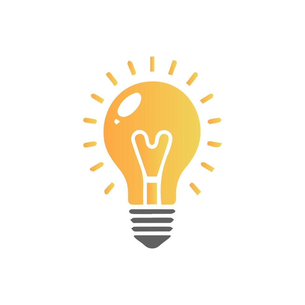 light bulb icon art vector
