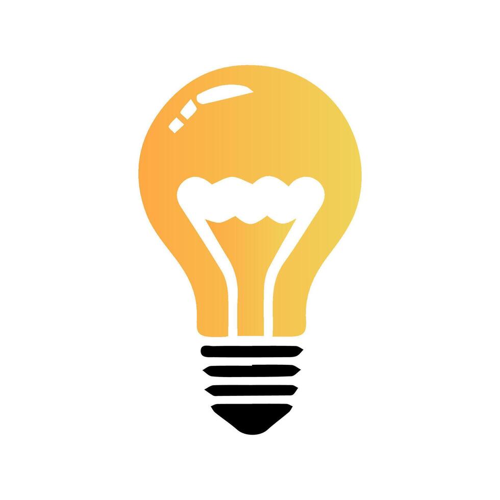light bulb icon art vector