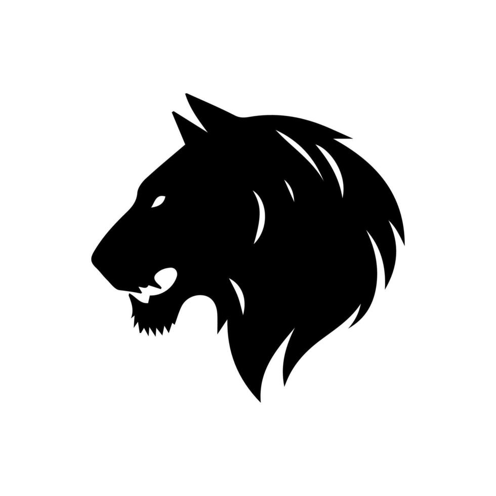 Simple Tiger Head Logo Mascot vector