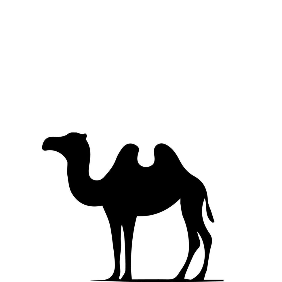 Camel Silhouettes illustration isolated on white background. vector