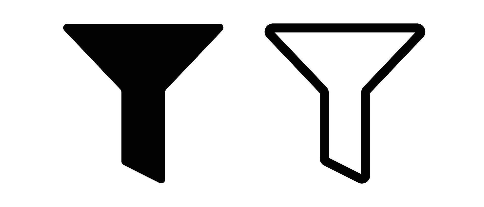 Filter silhouette icon set. . vector