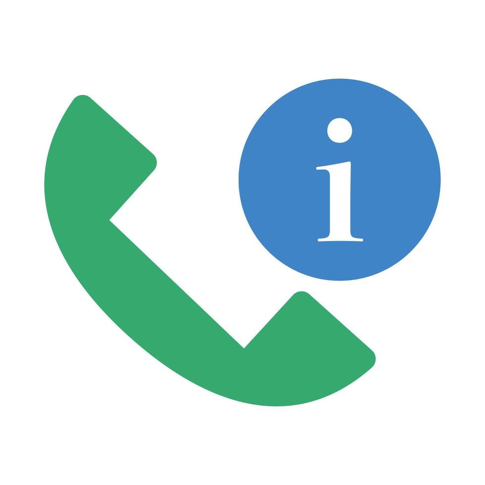 Phone and information icon. vector
