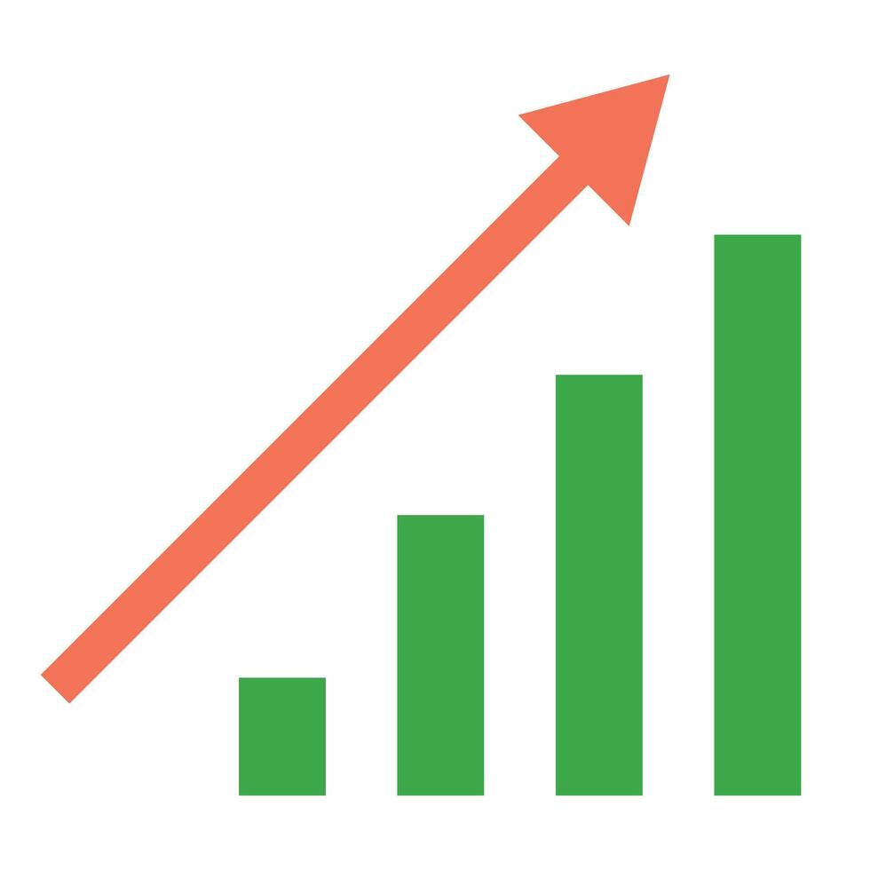 business bar graph. Data augmentation diagram. vector