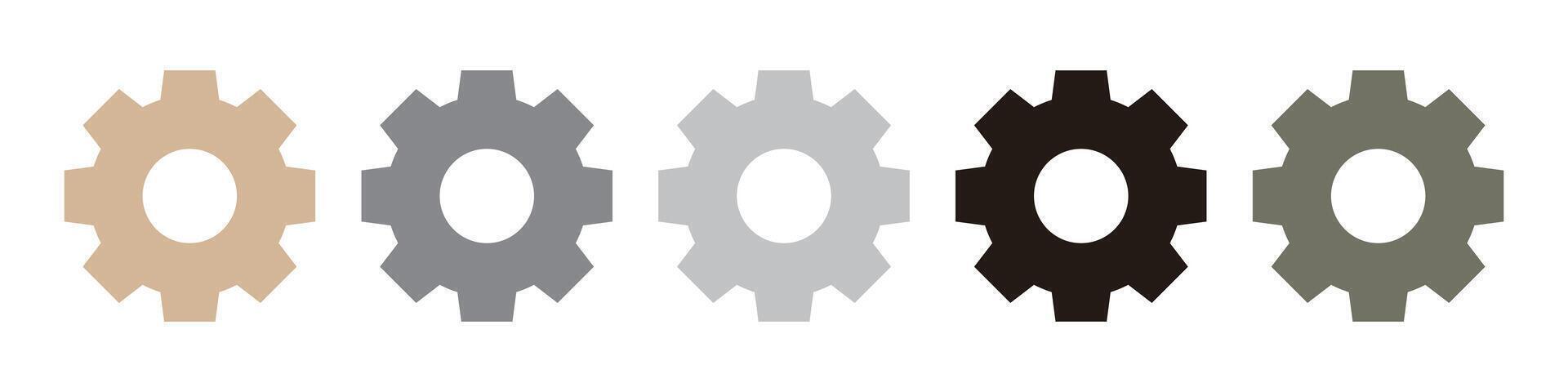 Gear icon set vector