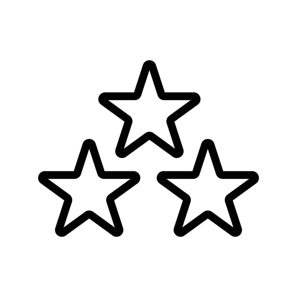 Three simple star icons. vector